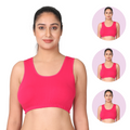 Adira Dark Pink Lounge Bra Pack 3