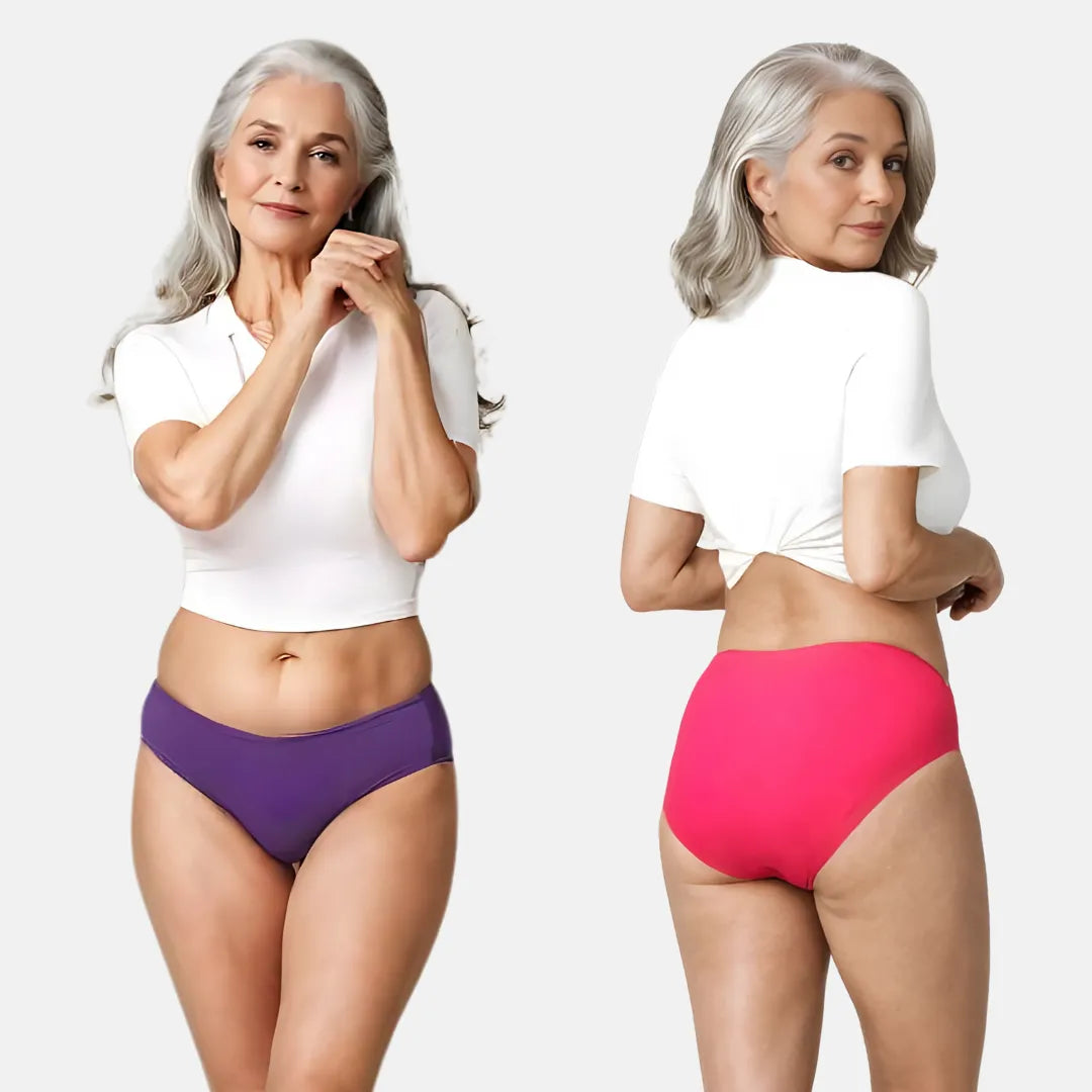 Elderly Leakproof Panty Magenta & Dark Pink