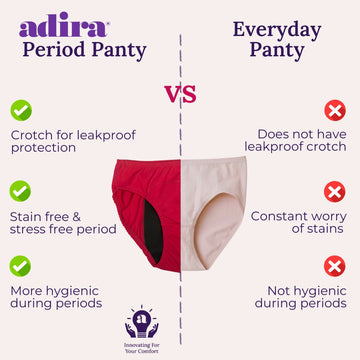How is Adira Period Underwear For Girls Different From Regular Underwear?