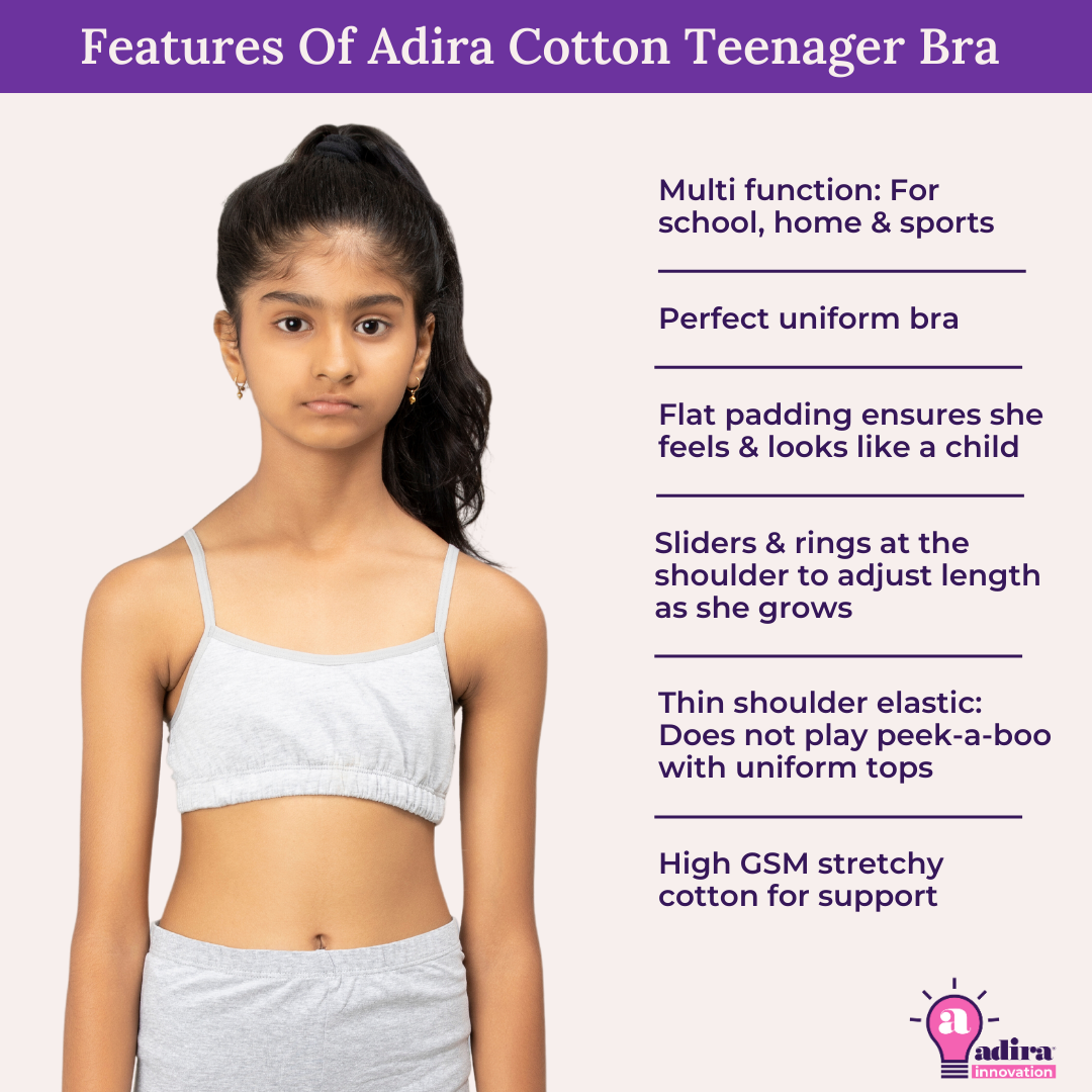 Features Of Adira Cotton Teenager Bra 