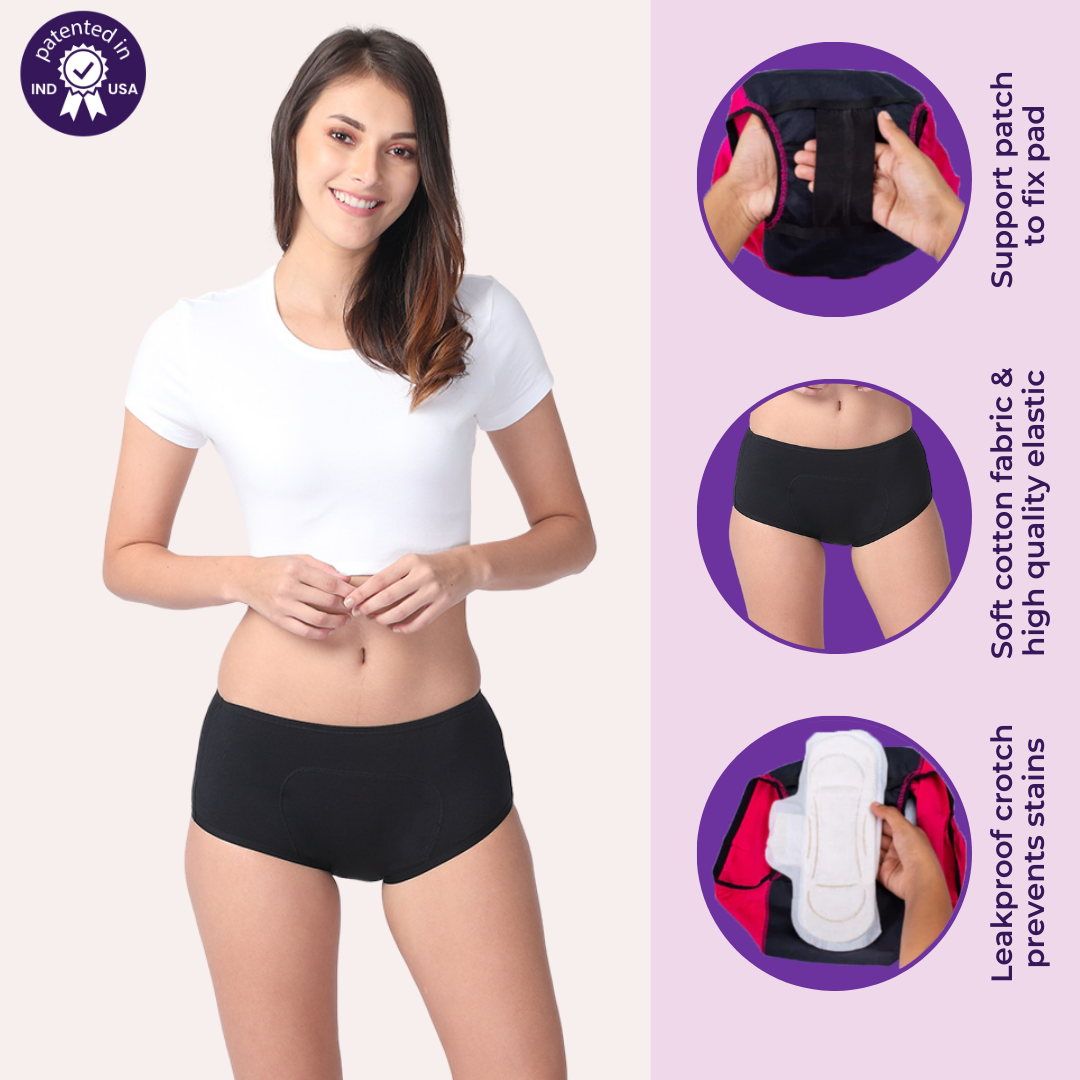 Features Of Adira Boxer Panties For Periods