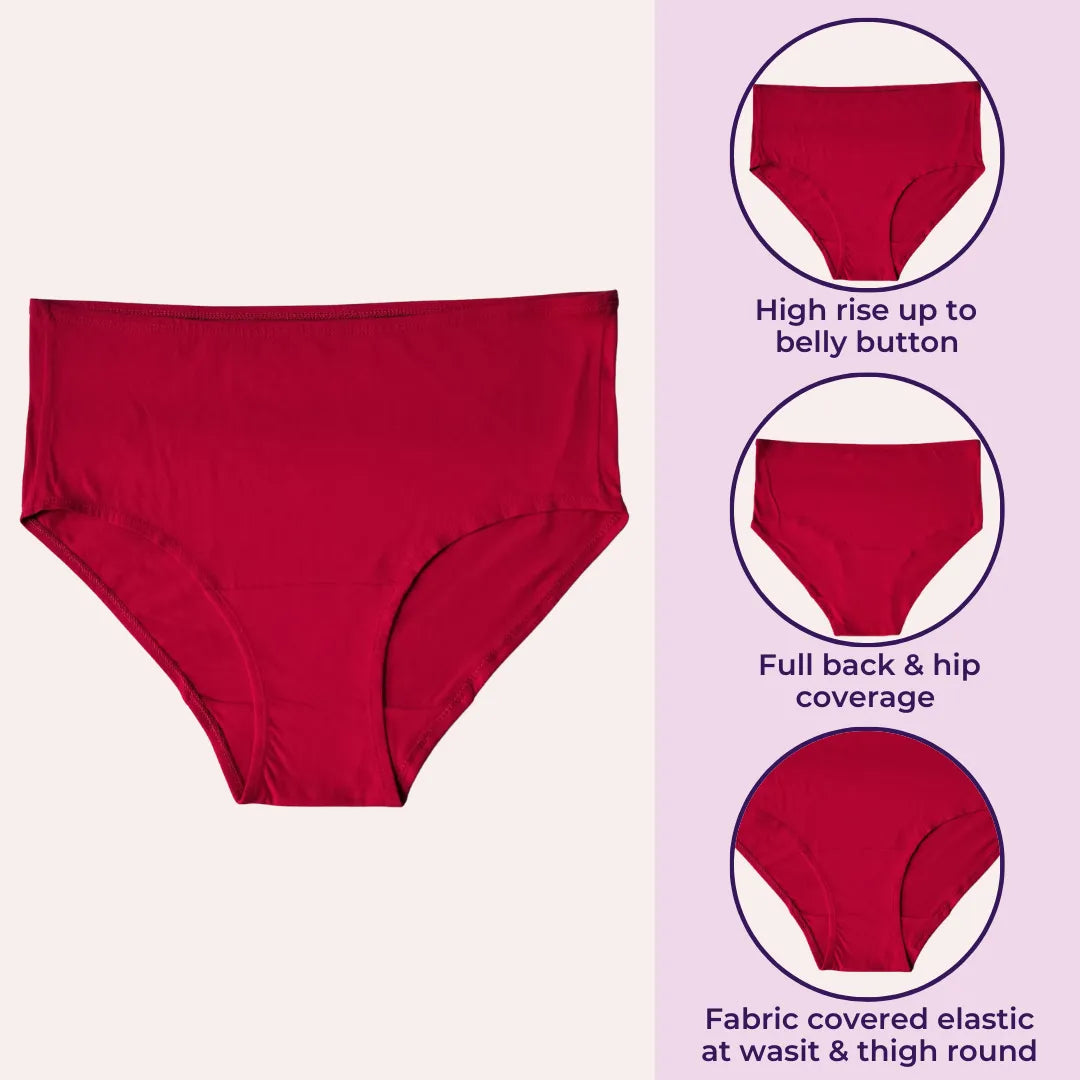 Features Of Adira High Waist Cotton Panties For Elderly