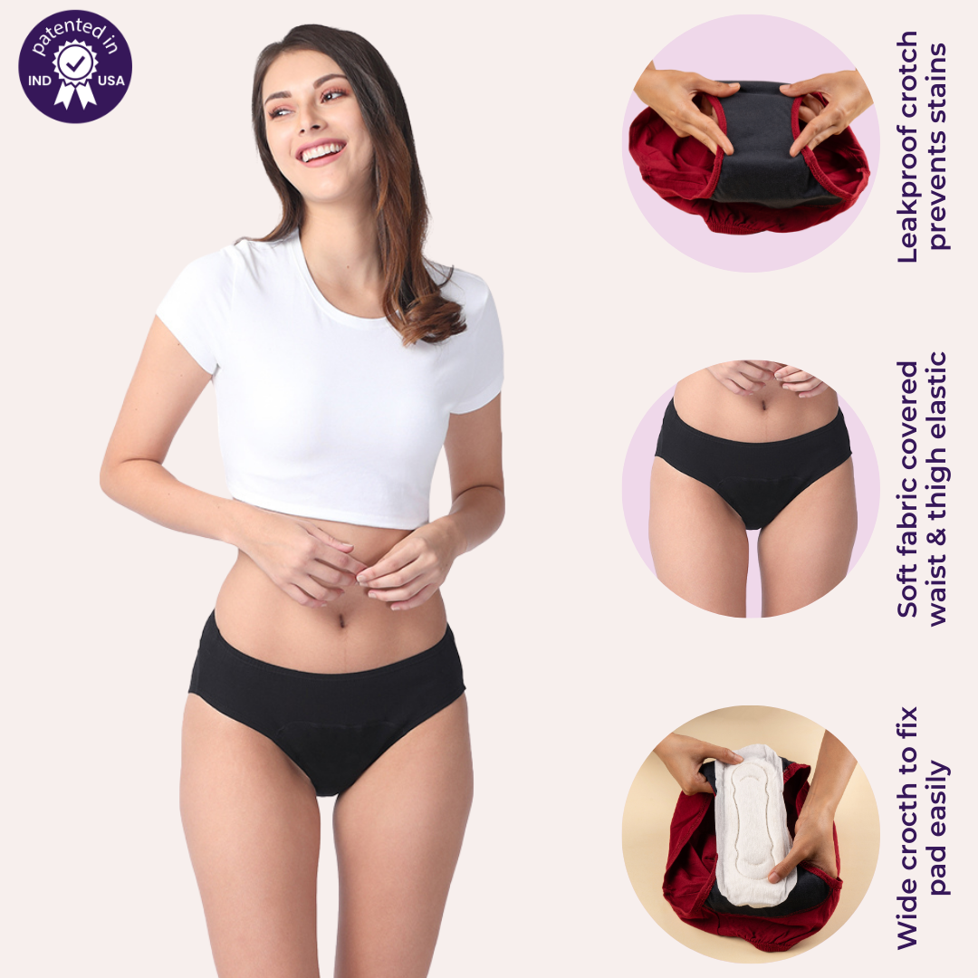 Features Of Adira Hipster Panties For Periods