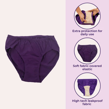 Leakproof Panty For Senior Women | Prevents Unpredictable Leaks | Pack Of 3