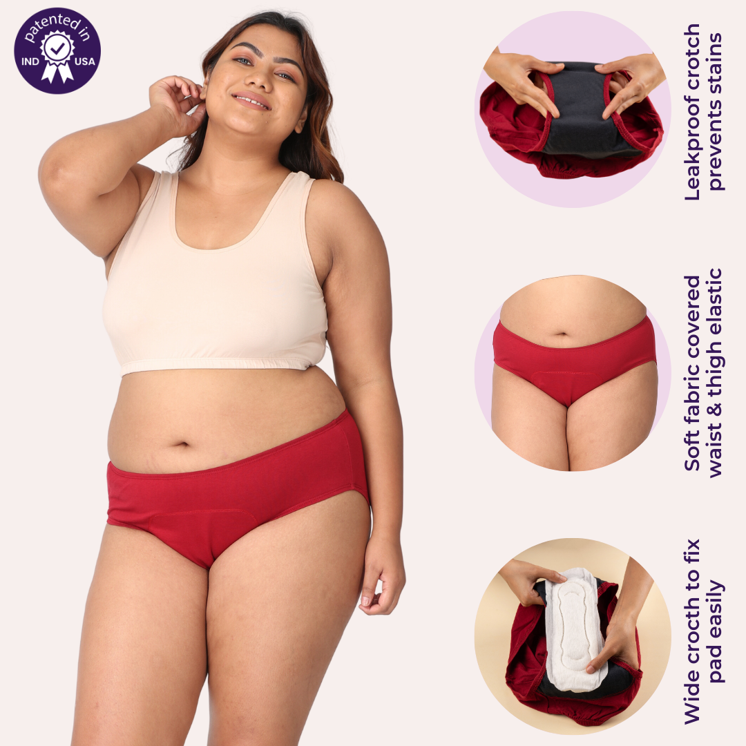 Features Of Adira Medium Flow Period Panties