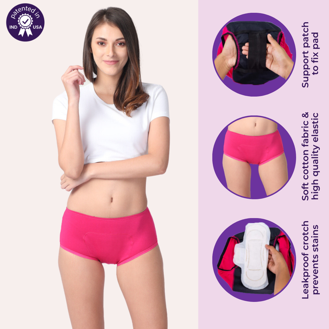 Features Of Adira Boxer Panties For Periods