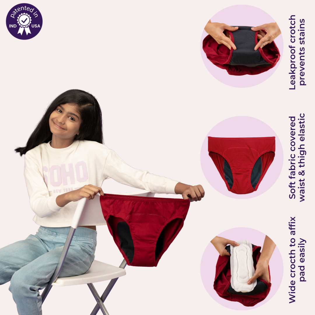 Features Of Adira Period Panty For Teens