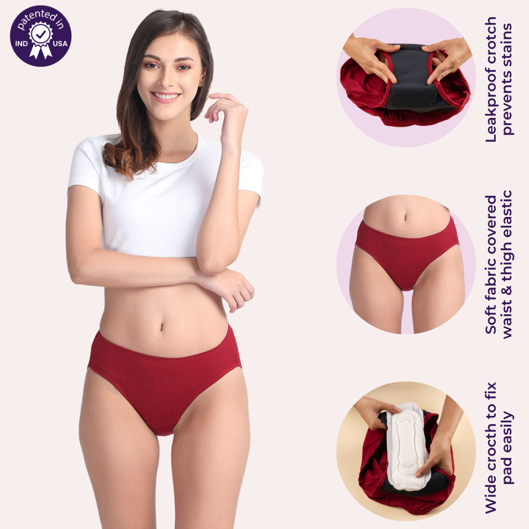 Features Of Adira Period Panty Hipster For Women