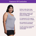 Features Of Adira Plus Size Camisole Wider Fabric