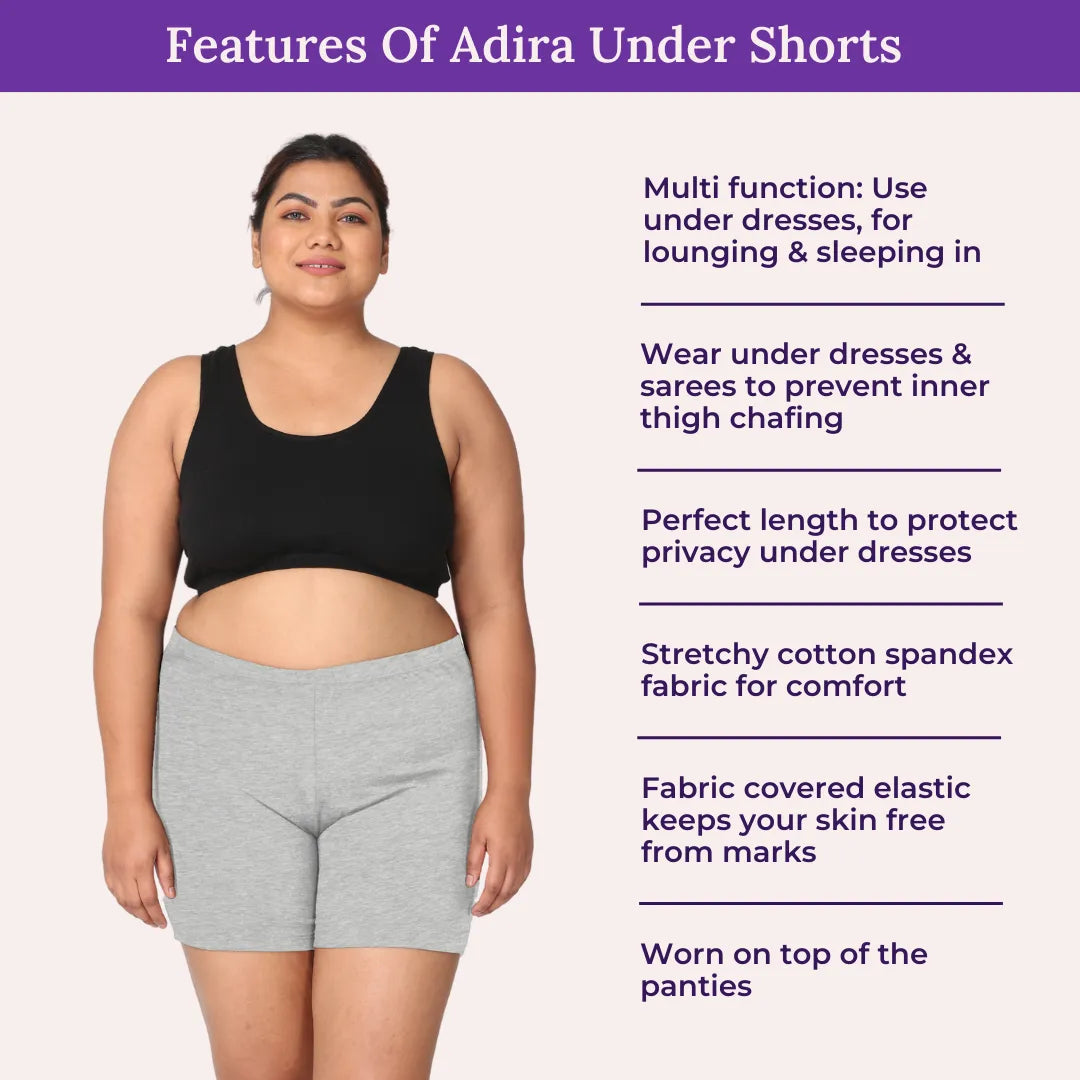 Features Of Adira Plus Size Under Shorts 