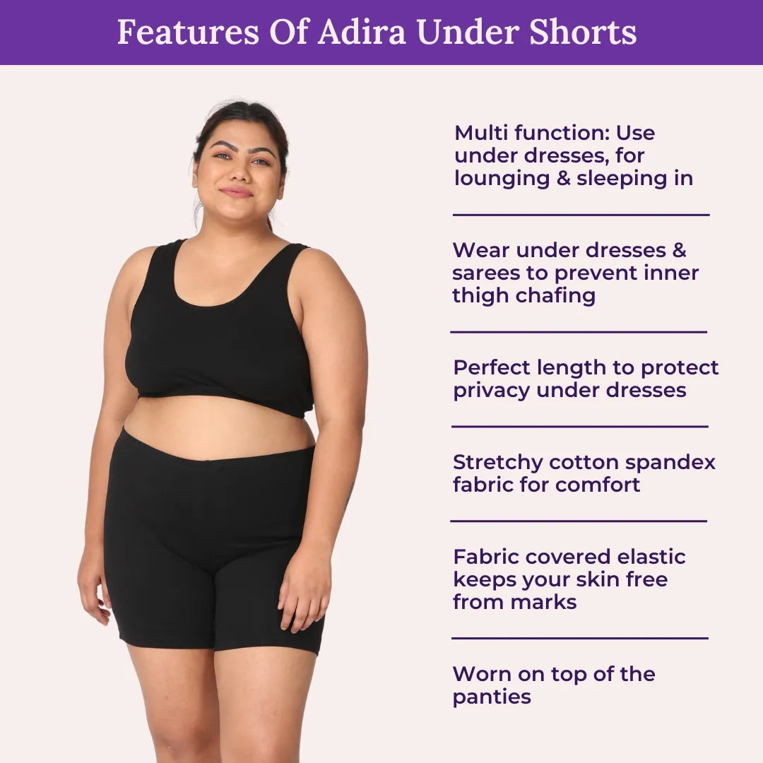 Features Of Adira Plus Size Under Shorts 