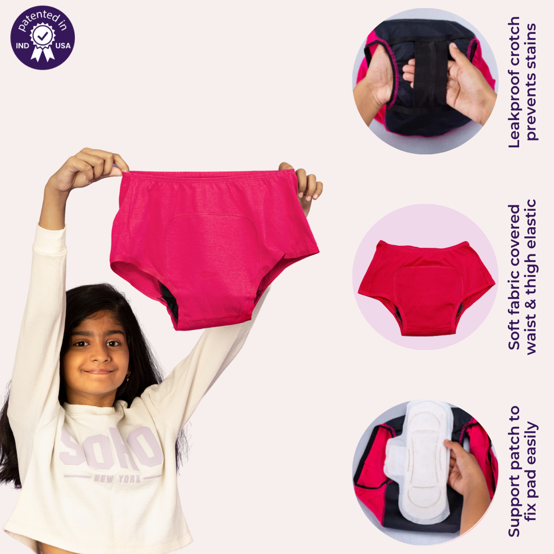Features Of Adira Teen Boxer Panties During Periods