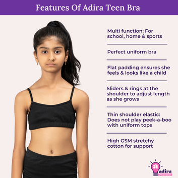 Teen Starter Bras | Flat Padded | Prevents Show Of Nipple Buds | Pack Of 2