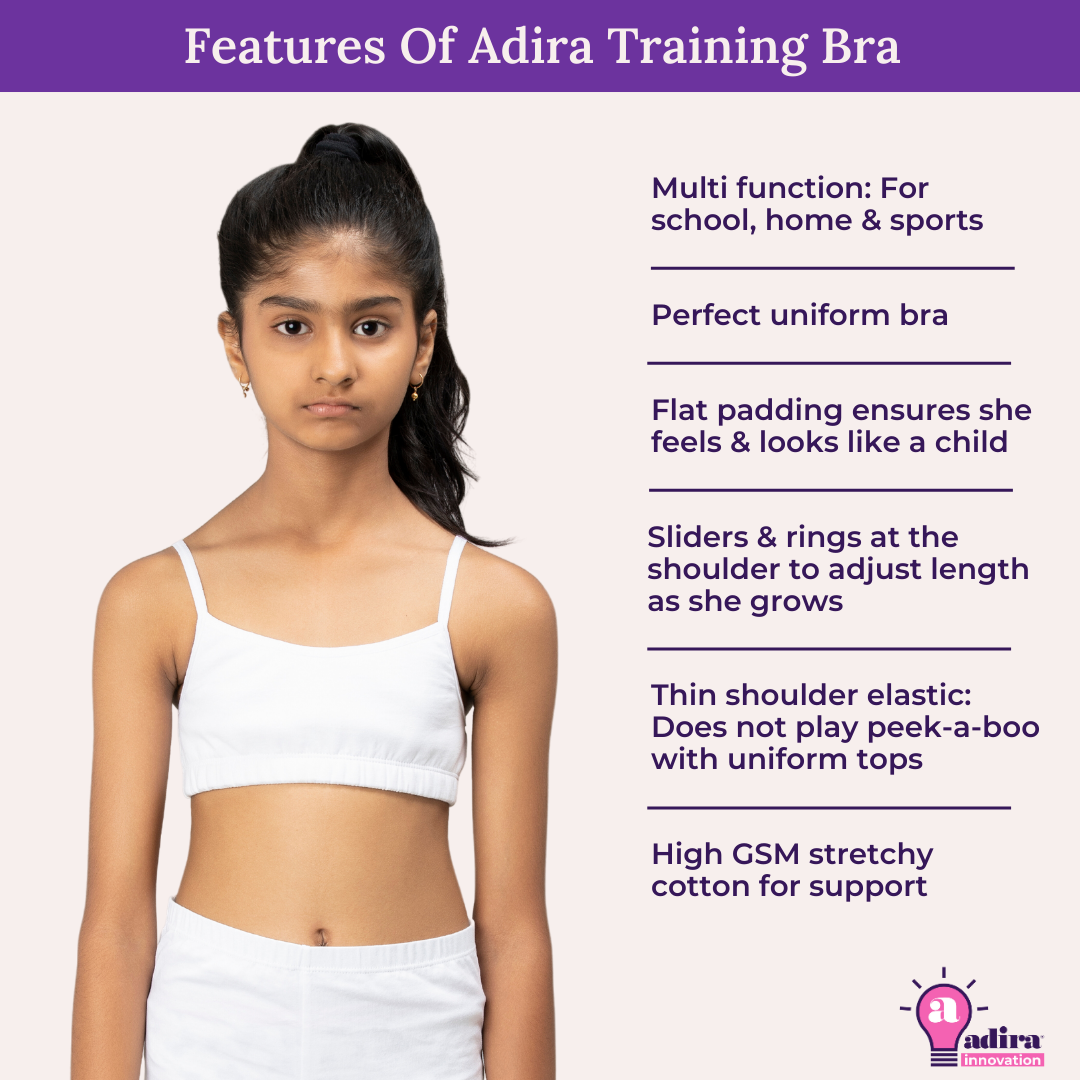Xm's First Bra India’s First Puberty Beginners Bra Innovated by ADIRA