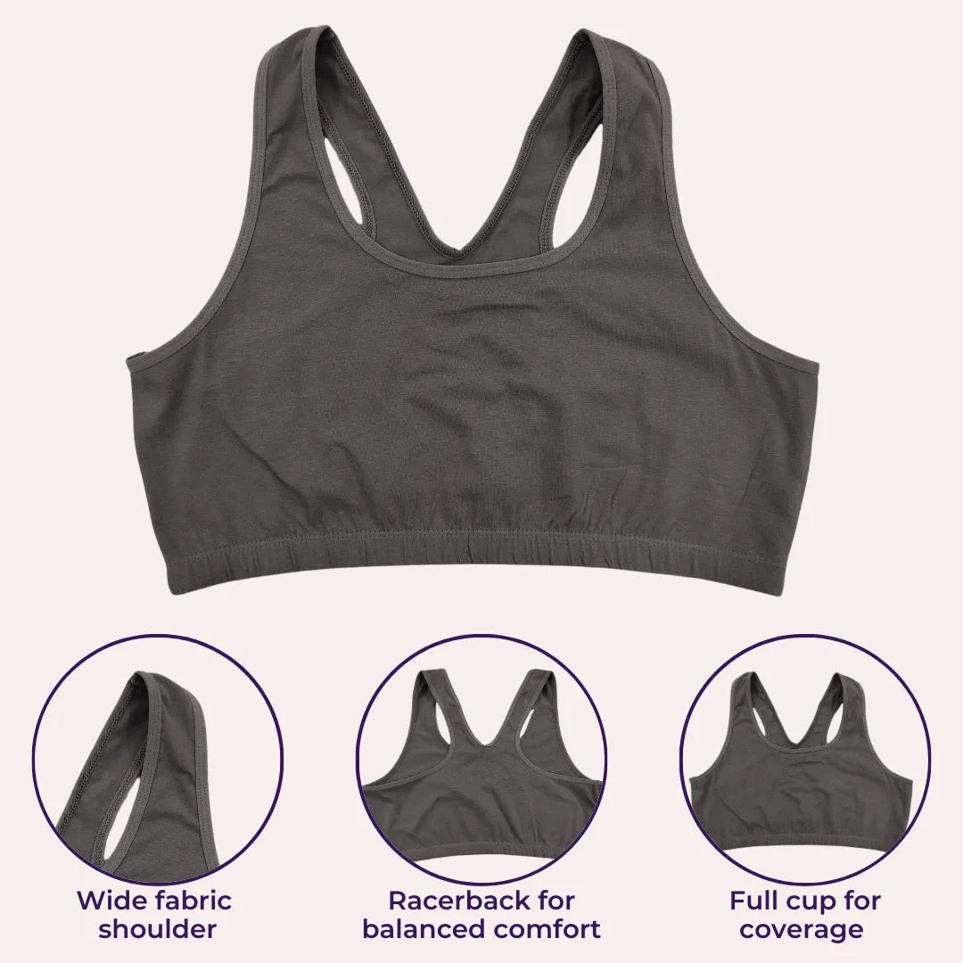 Best Support Bras For Older Women Grey & Skin Pack Of 2