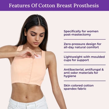 Breast Forms | For Post Mastectomy | Antibacterial, Antifungal & Anti odor | Zero Pressure Design | Pack Of 2