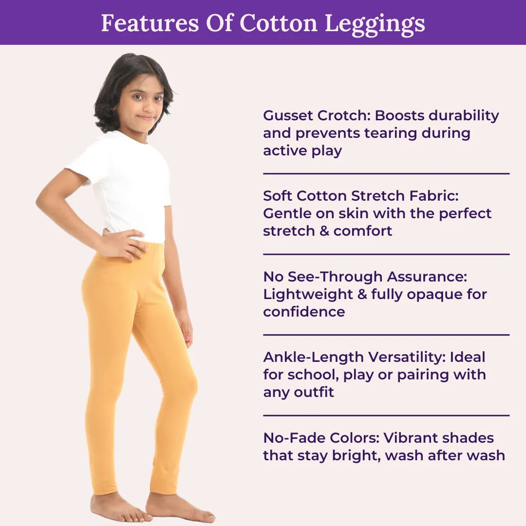 Features Of Cotton Leggings - Carmel