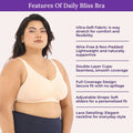 Features Of Daily Bliss Bra - Skin