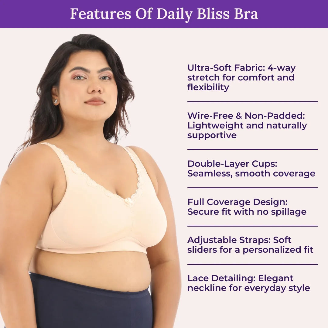 Features Of Daily Bliss Bra - Skin