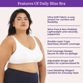 Features Of Daily Bliss Bra - White