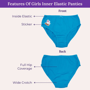 Kids Panties | No Exposed Elastic | Full Hip Coverage | 7 Pack