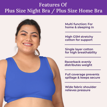 Plus Size Sleep/ Lounge Bras - Pack Of 3