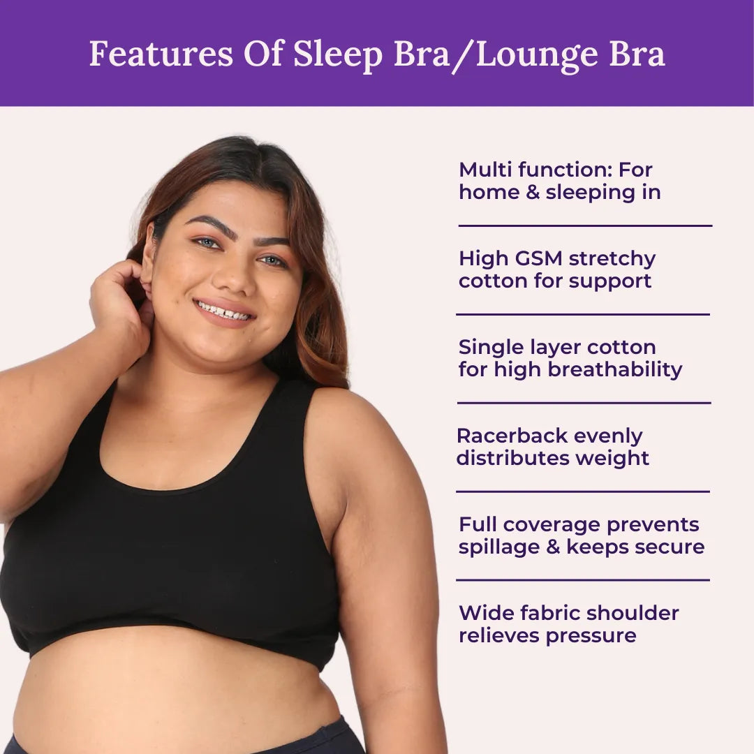 Plus Size Sleep Bra / Plus Size Lounge Bra 