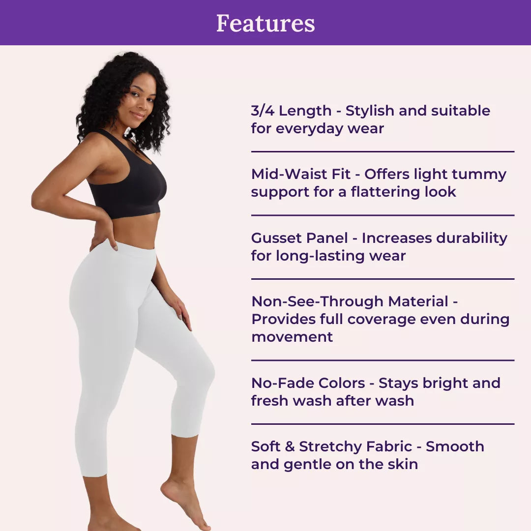 Features Of 3/4 Cotton Leggings