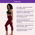 Features Of 3/4 Cotton Leggings