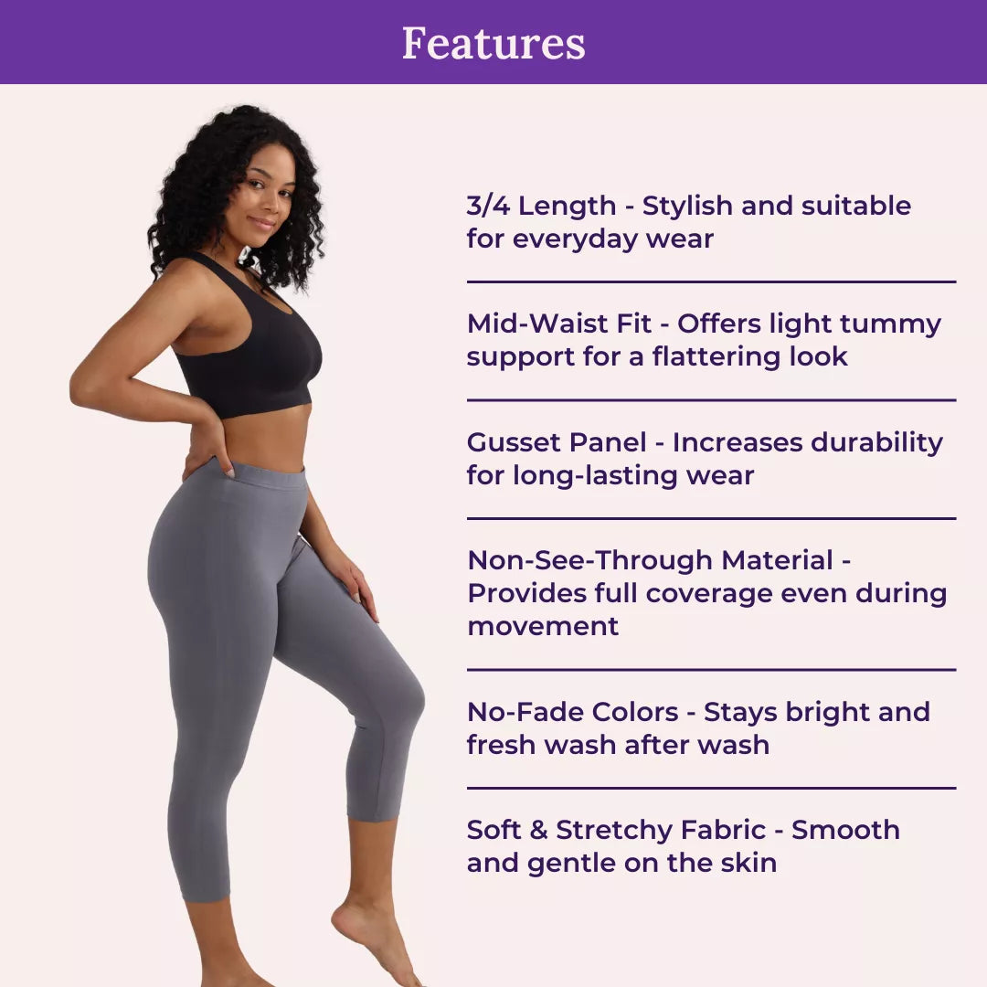 Features Of 3/4 Cotton Leggings