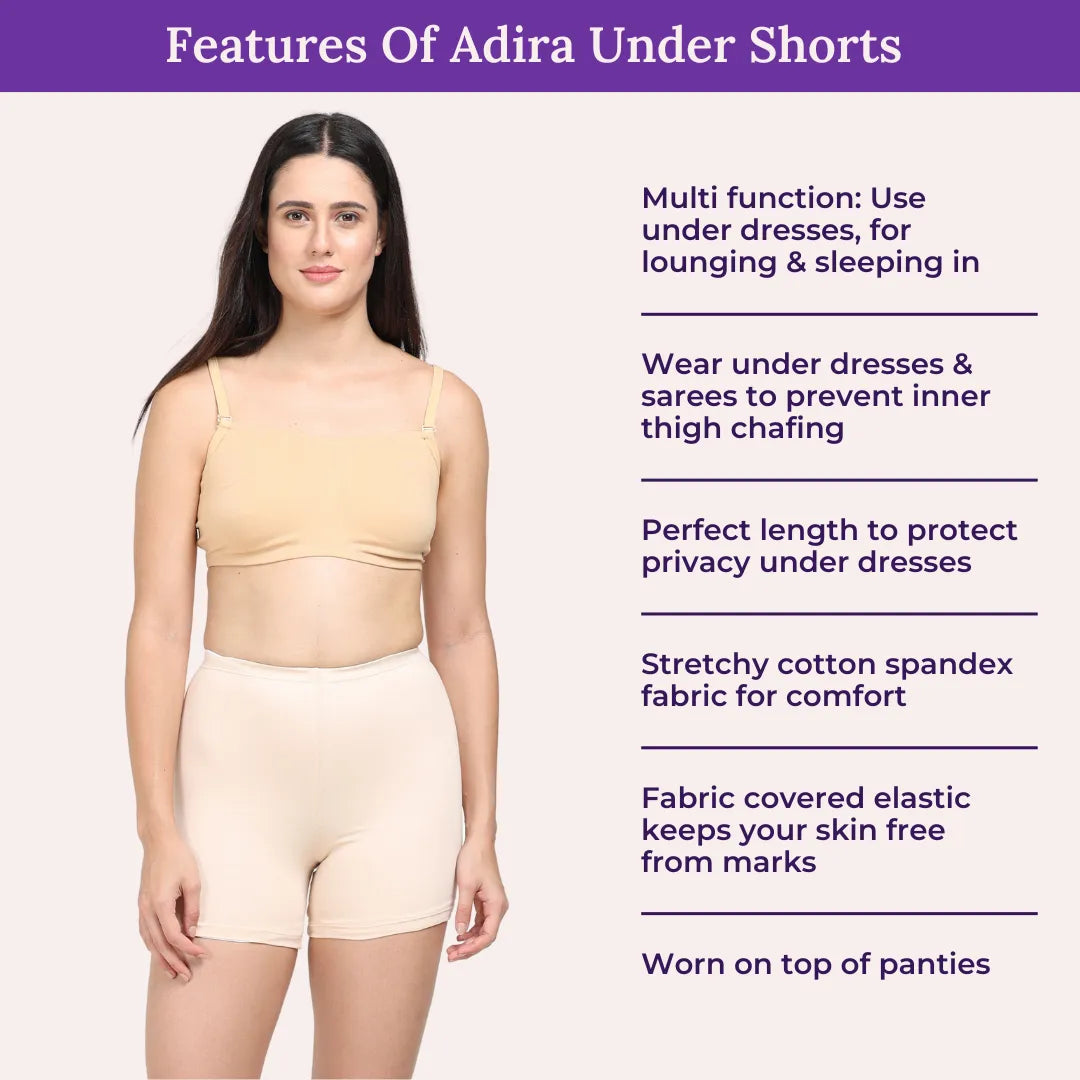 Under dress shorts cotton store
