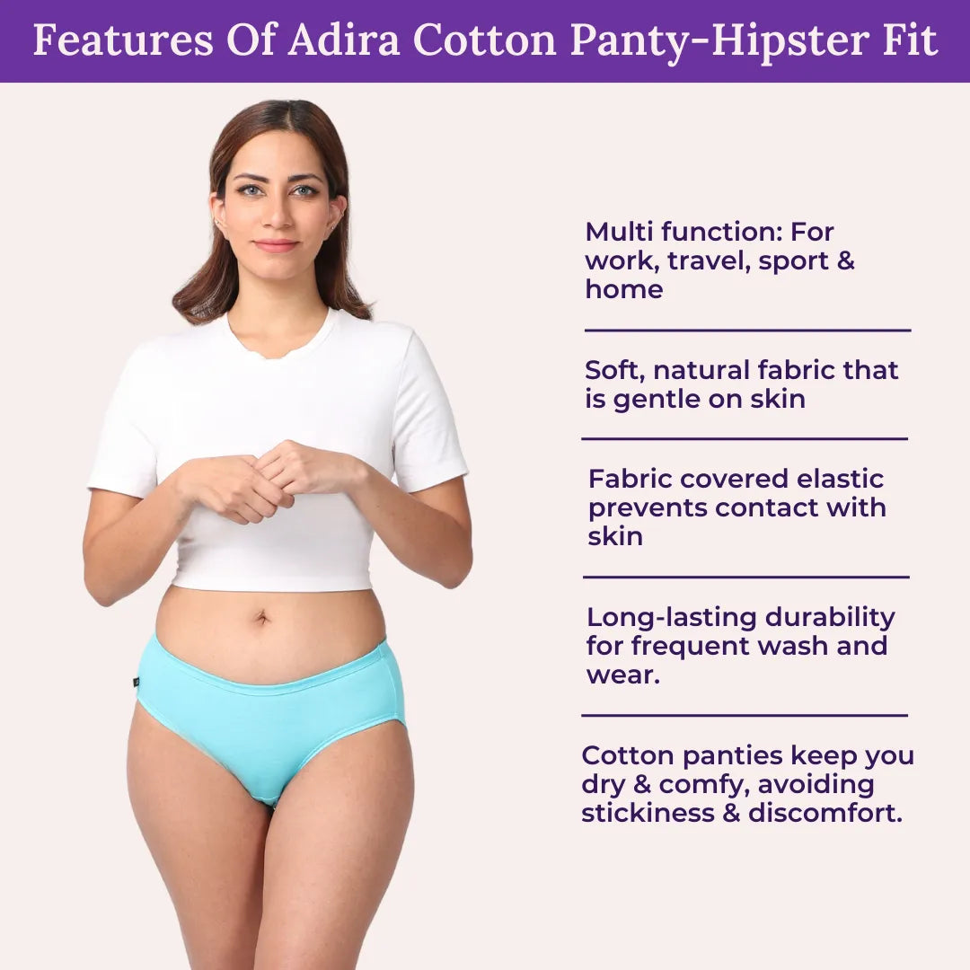 Features Of Adira Cotton Panty-Hipster Fit