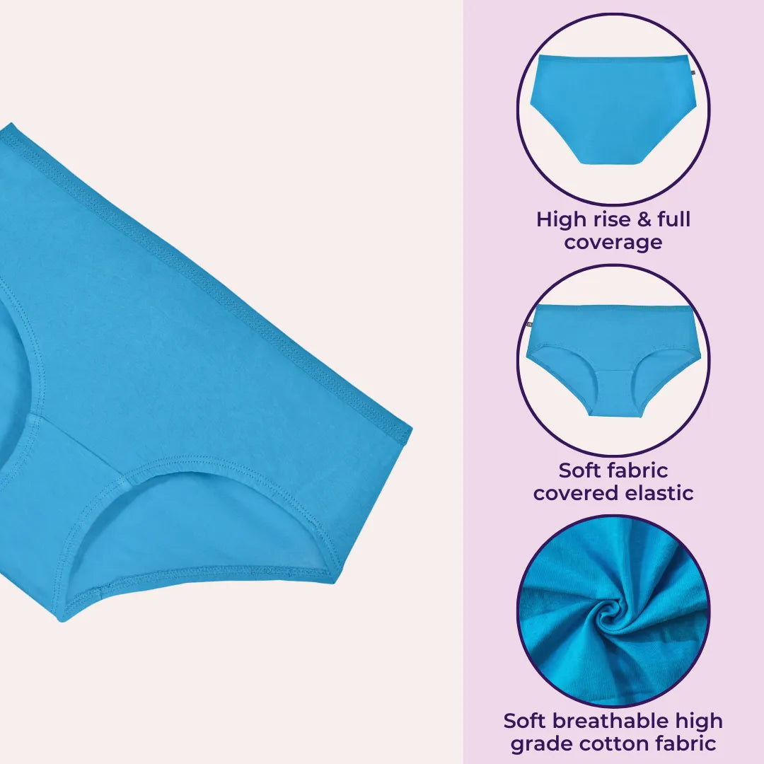 Teen Cotton Panties Multi Color Pack Of 6