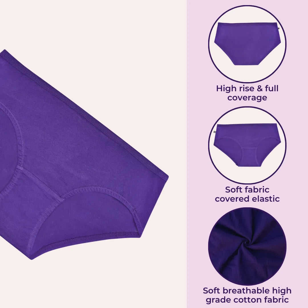 Cotton Panties Bright Blue, Dark Pink & Navy Blue