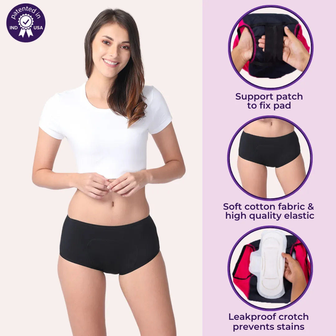 Features Of Adira Period Panty Boxer For Women