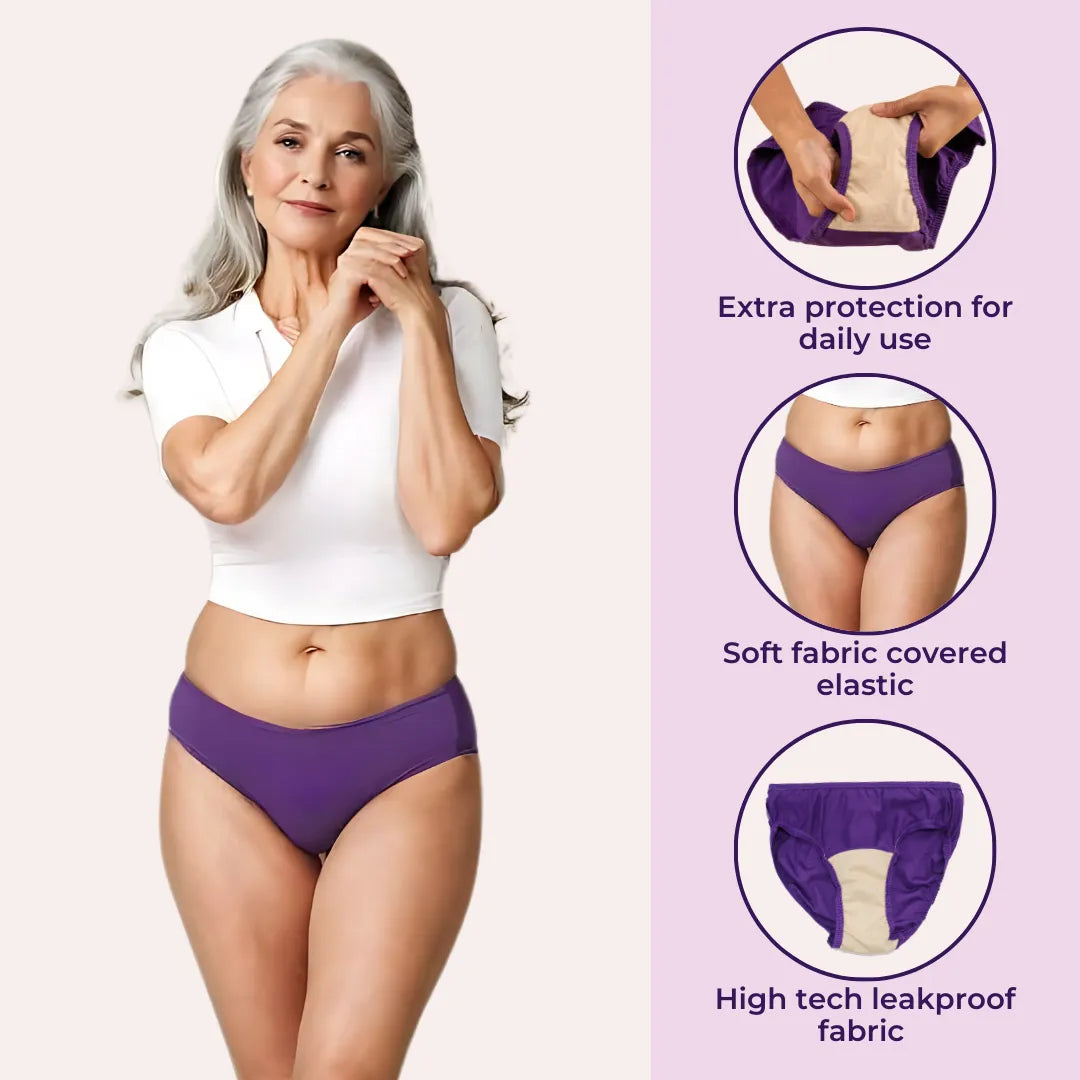 Elderly Leakproof Panty Magenta