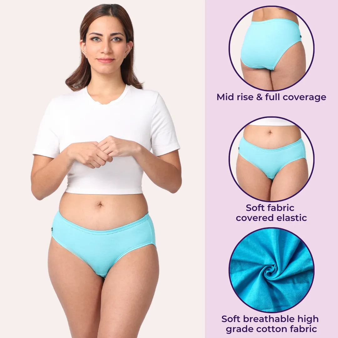 Features Of Adira Mid Rise Cotton Panties