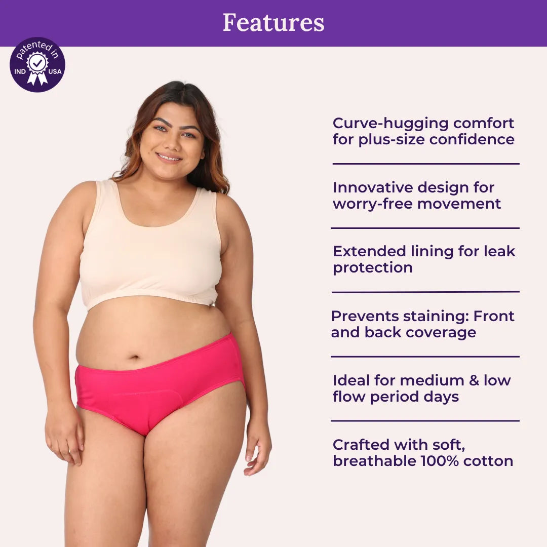 Features Of Adira Plus Size Period Panty