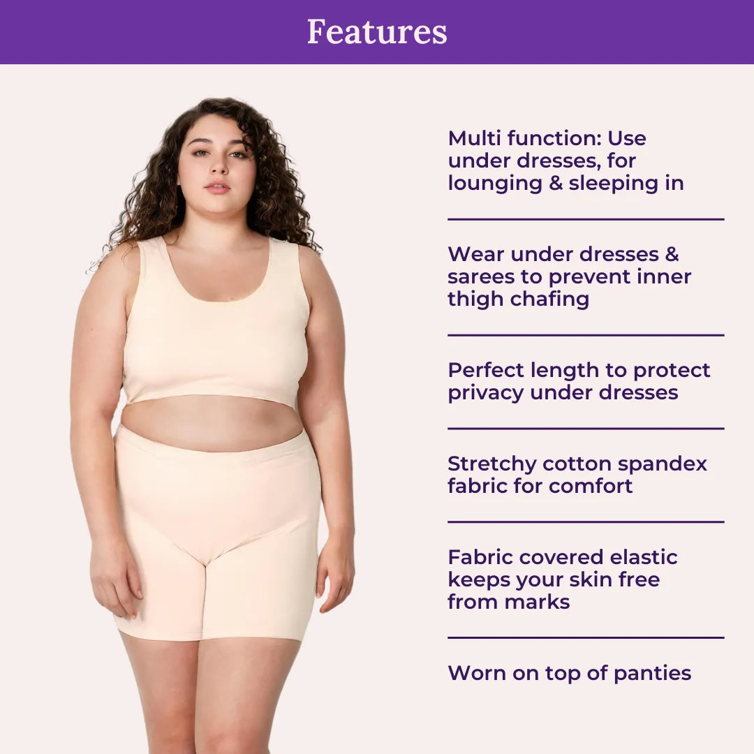 shorts to prevent chafing under dresses Signature Fusion Shortlette Slipshort 9"