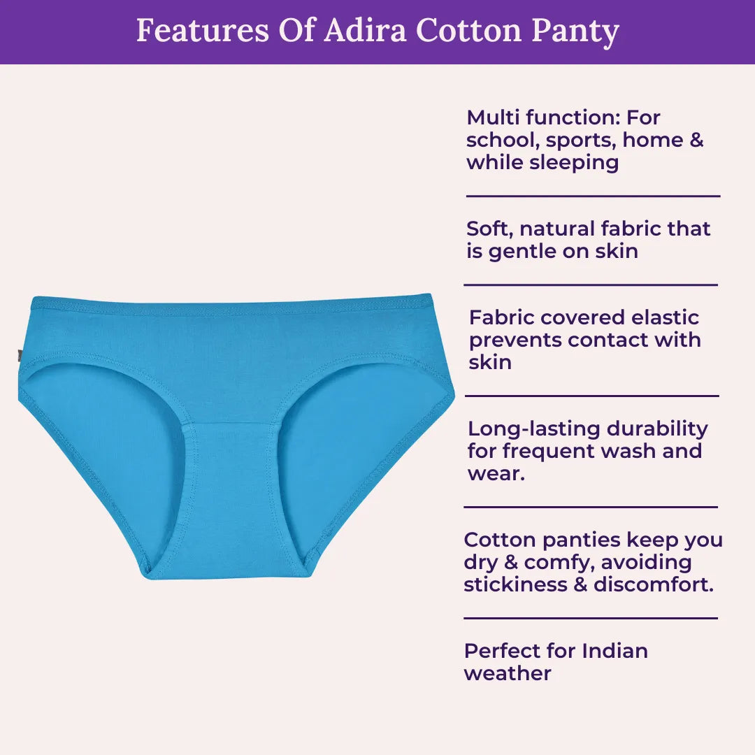 Features Of Adira Teen Cotton Panty