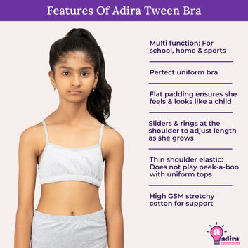 Teen Starter Bras | Flat Padded | Prevents Show Of Nipple Buds