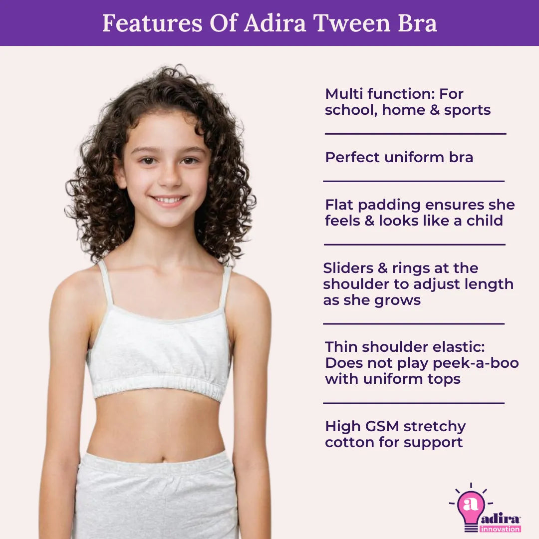 Tween Bra Grey