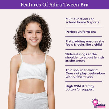 Teen Starter Bras | Flat Padded | Prevents Show Of Nipple Buds