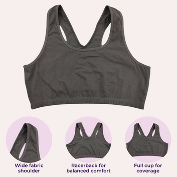 Lounge/Home Bra For Elderly | Non Padded | Non Wired | Racerback | Full Coverage | 2 Pack