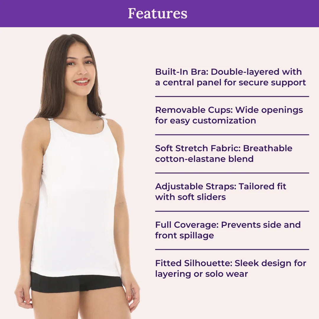 Features Of Camisole Tops With Built In Bra
