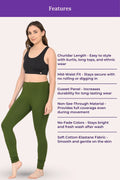 Green churidar leggings for women showcasing key features