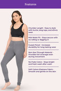 Women's comfortable grey churidar leggings – features