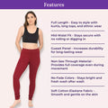 Features Of Churidar Leggings Maroon