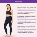 Features Of Churidar Leggings Navy Blue