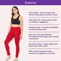 Features Of Churidar Leggings Red